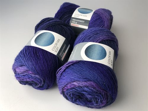 Meilenweit virgin wool / polyamid - color mix i skøn lilla